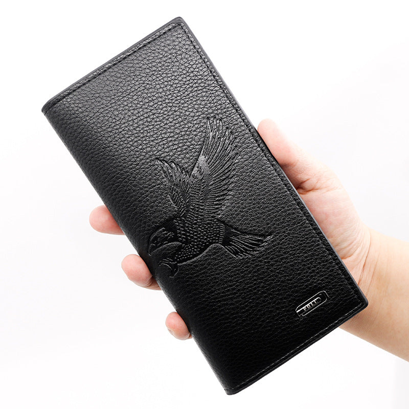 Men's Business Three Fold Long Suit Multiple Slots Men's Wallet