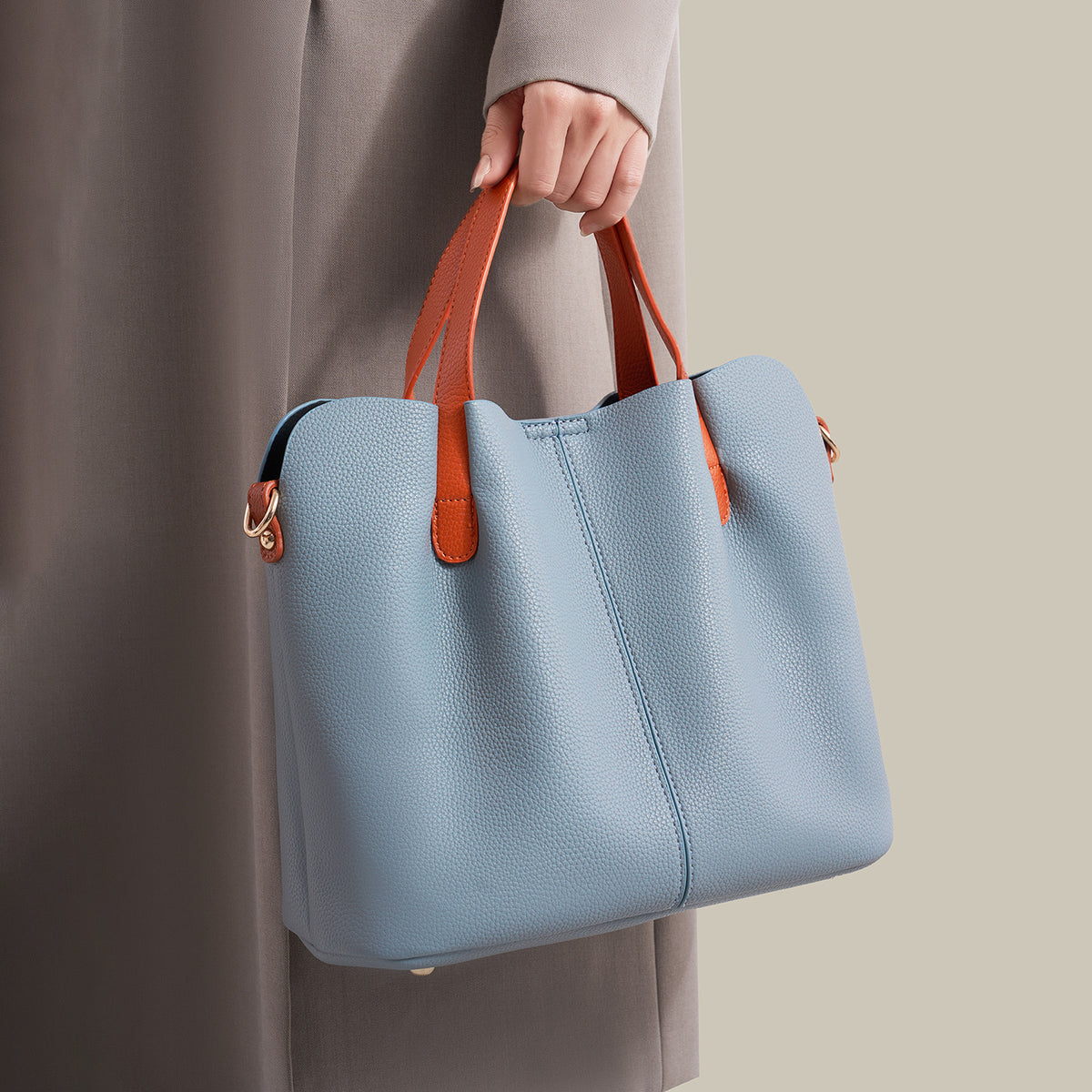 Women's Son Mother Contrast Color High Sense Large Handbags