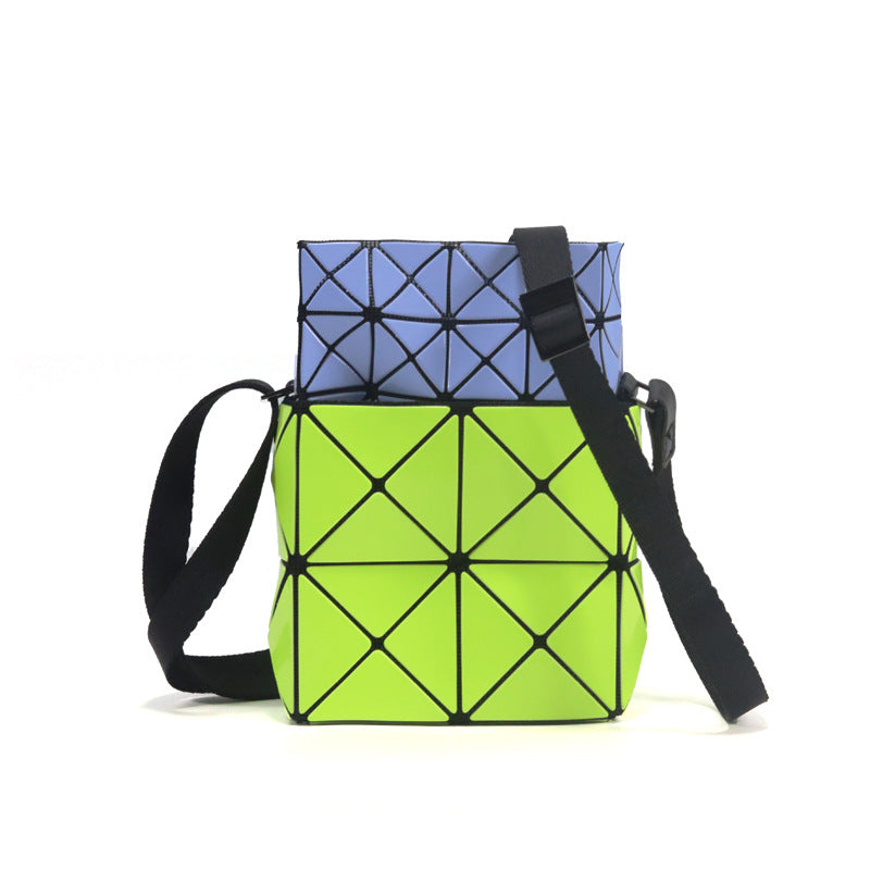 Women's Box Color Matching Bird's Nest Geometric Small Square Bags