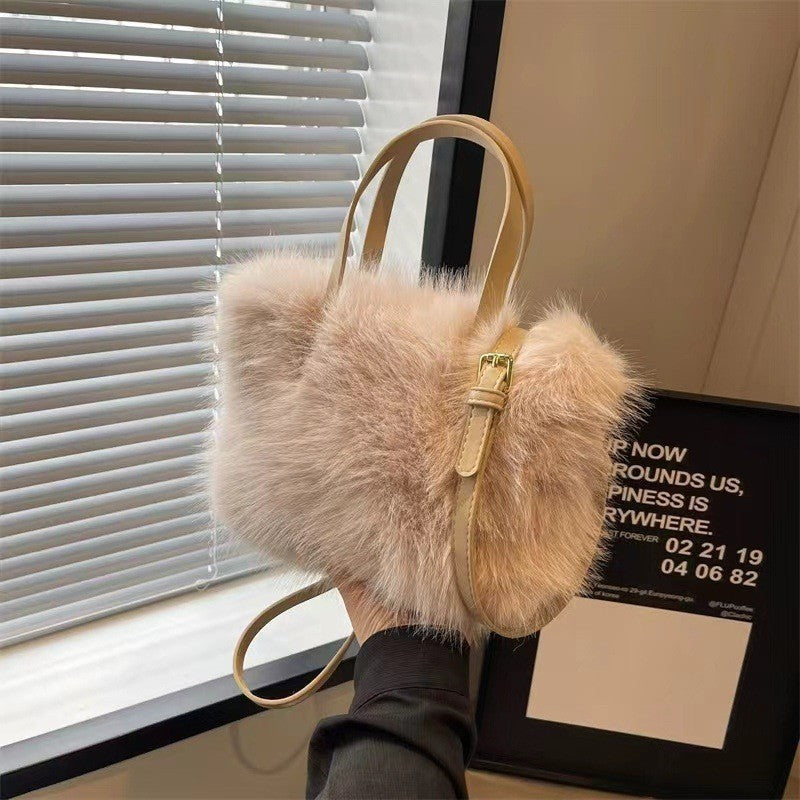 Popular Plush Winter Versatile Korean Style Tote Bags