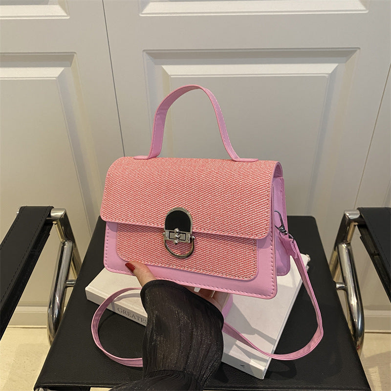 Women's Fashionable Beautiful Western Style Fashion Twist Solid Color Women's Shoulder Bag