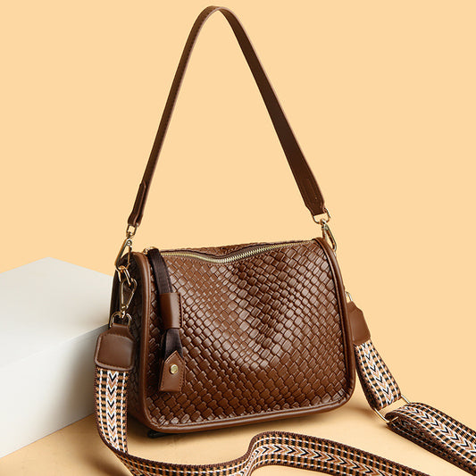 Women's Trendy Woven Underarm Simple Commute Soft Bags