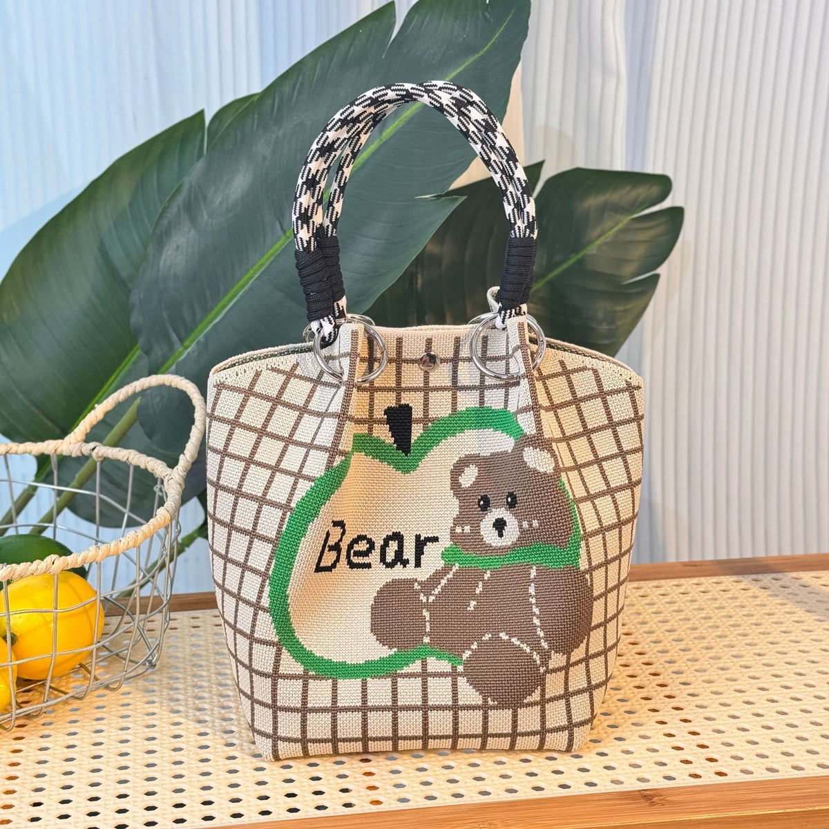 Festival Knitted Portable Out Large Capacity Women's Handbag