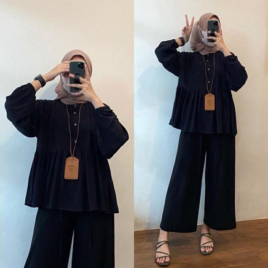 Women's Muslim Wear Simple Loose Fitted Waist Clothing