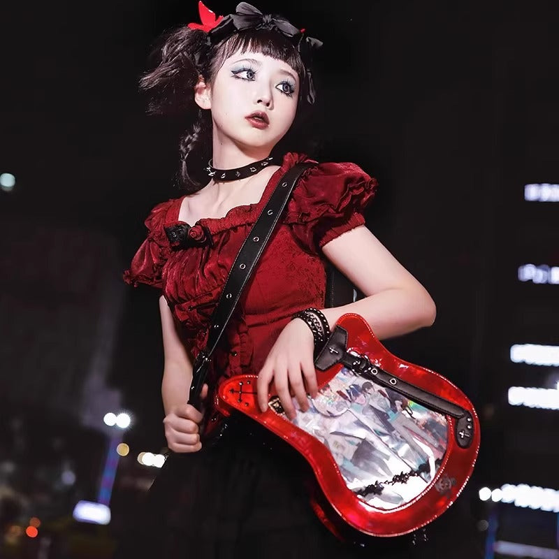 Bass Cartoon Laser Writing Sweet Cool Crossbody Bags