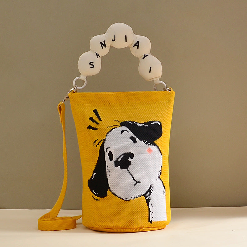 Women's Korean Style Knitted Cute Cartoon Unique Dopamine Flying Women's Handbag