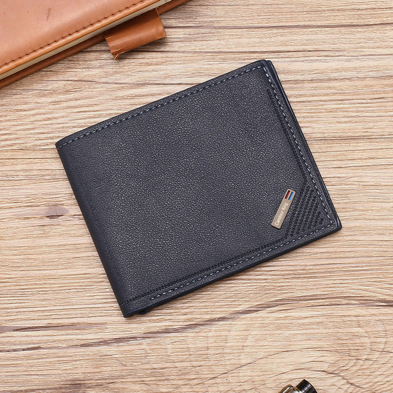 Men's Short Green Zipper Personality Versatility Integrated Men's Wallet