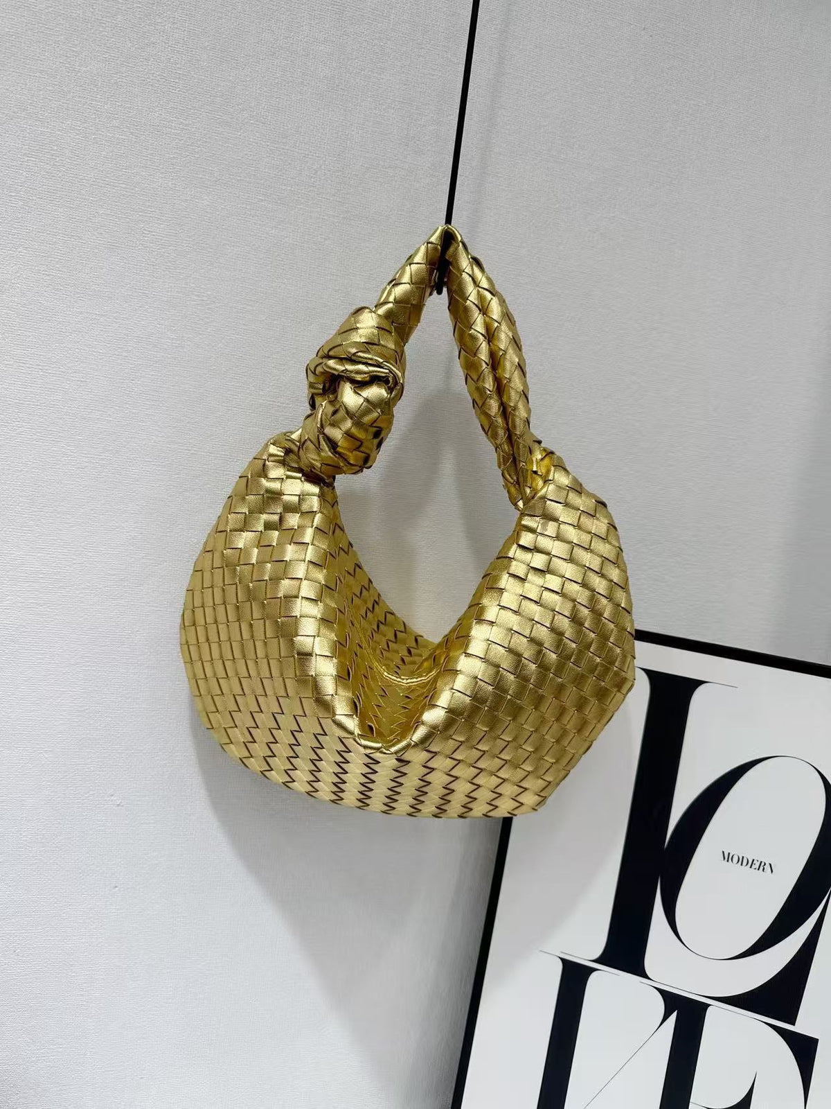 Croissant Simple Versatile Knotted Underarm Solid Color Bags