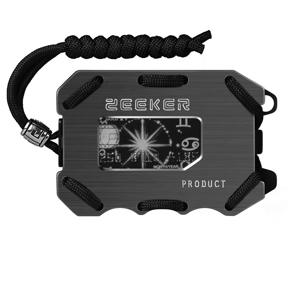 Metal Clamp Large Capacity Stainless Steel Card Holder