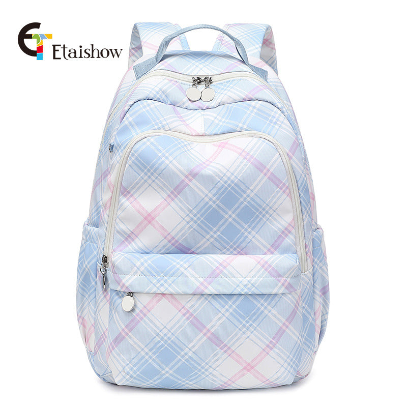 Women's For Junior Cute Cat Print Large Backpacks