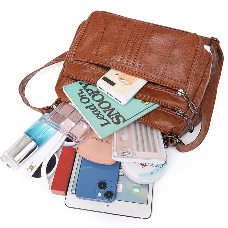Women's Leather Large Capacity Fashion Simple Classy Women's Messenger Bag
