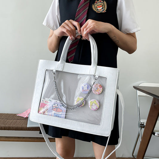 Women's Transparent Barlow Medium Food Volume Cartoon Large Crossbody Bags