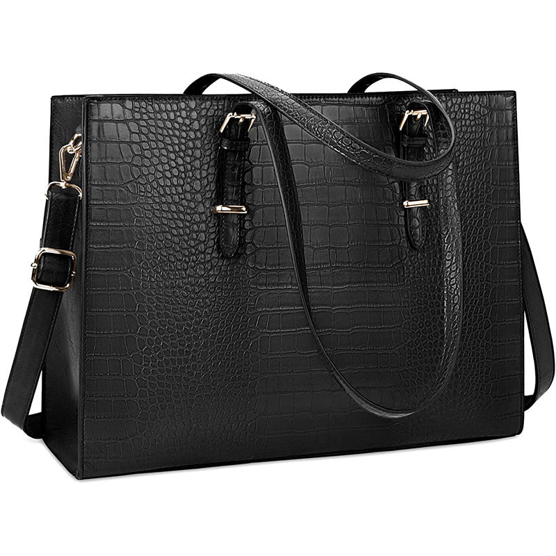 Women's Large Capacity Fashion Portable Crocodile Pattern Handbags