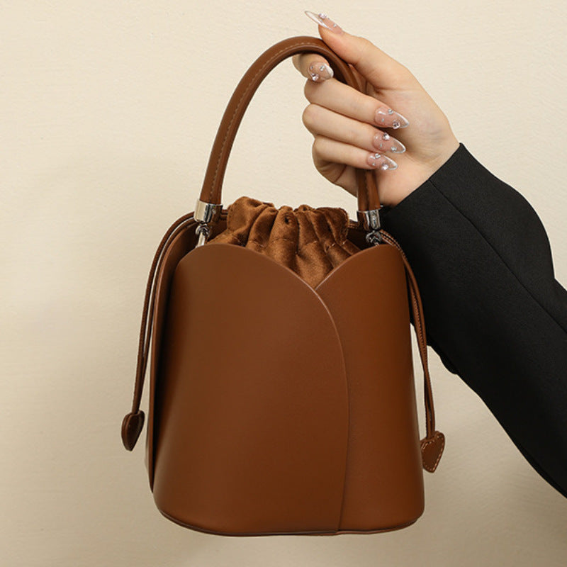 Women's Beautiful Versatile Vegetable Basket Cylinder Bags