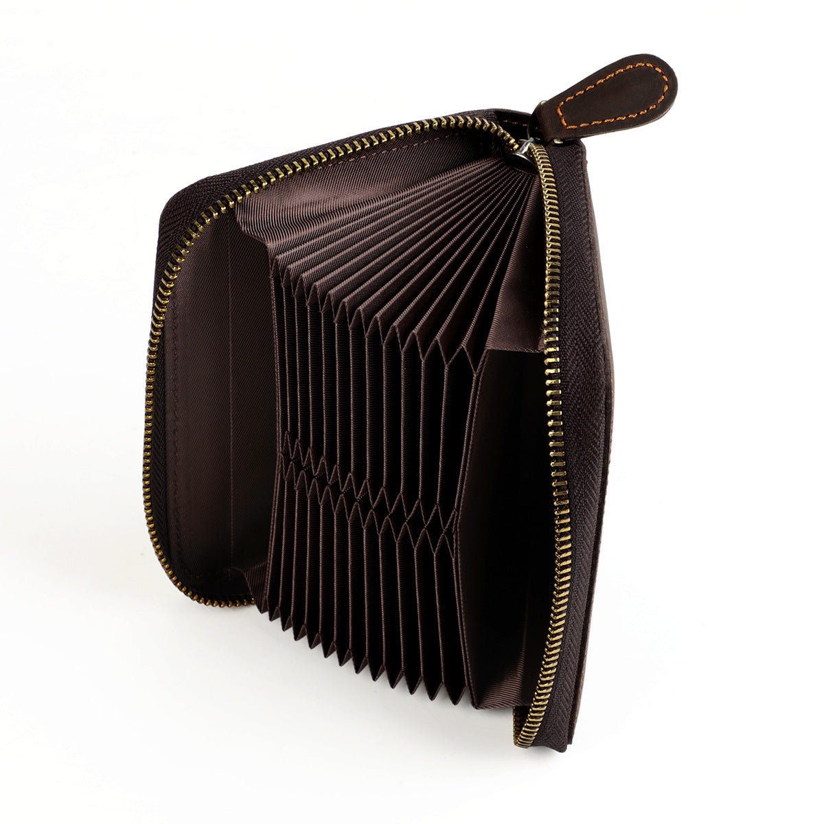 Swiping Organ Vintage Style Genuine Leather Passport Card Holder