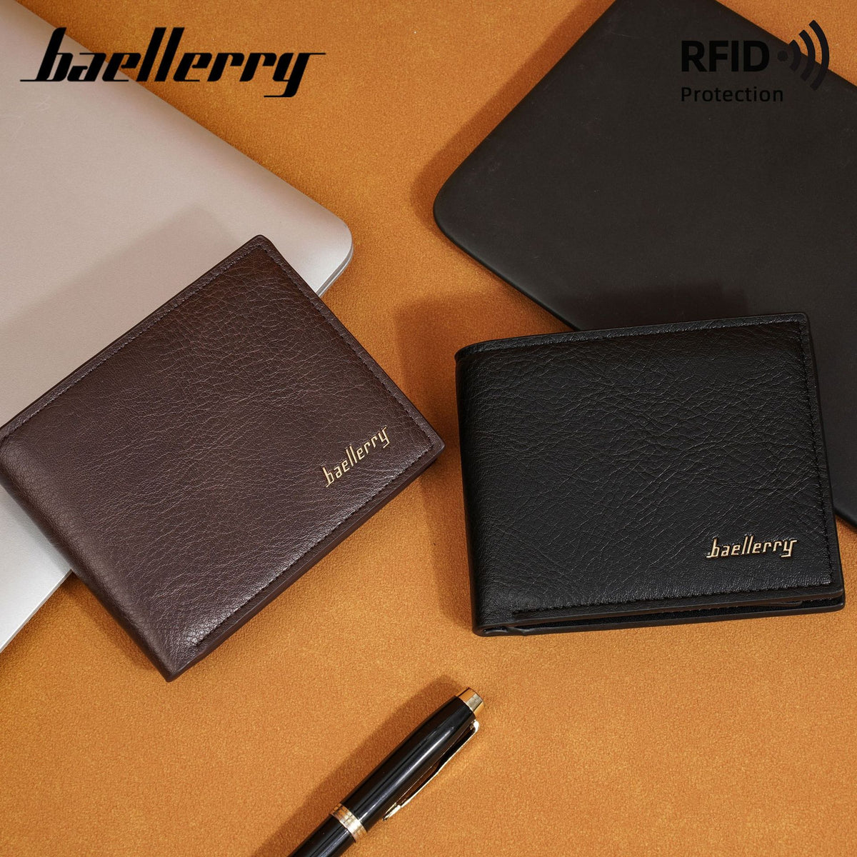 Men's Short High-grade Business Swiping Zipper Simple Men's Wallet