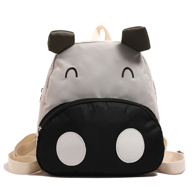 Women's Tricolor Patch Pig Korean Cute Wild Backpacks