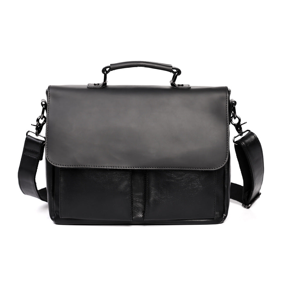 Men's Large Capacity Retro Crazy Horse Portable Men's Handbags
