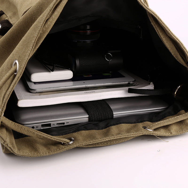 Men's Vintage Canvas Computer Large Capacity Simple Backpacks