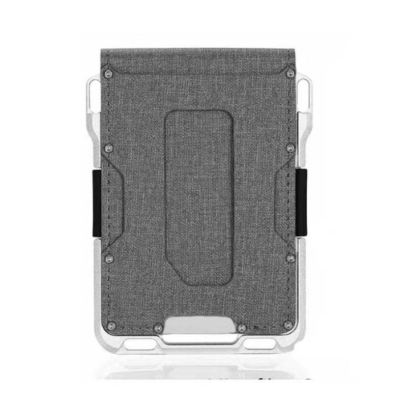 Men's Metal Aluminum Alloy Multifunctional Leather Credit Card Holder
