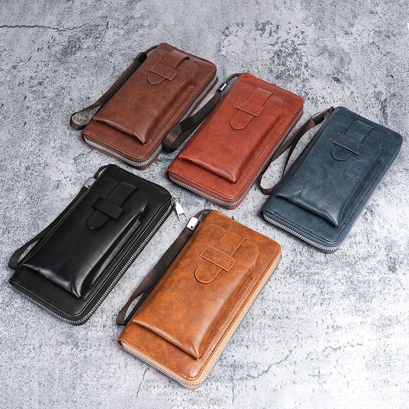 Men's Long Multi Slots Business Zipper Multifunctional Men's Wallet