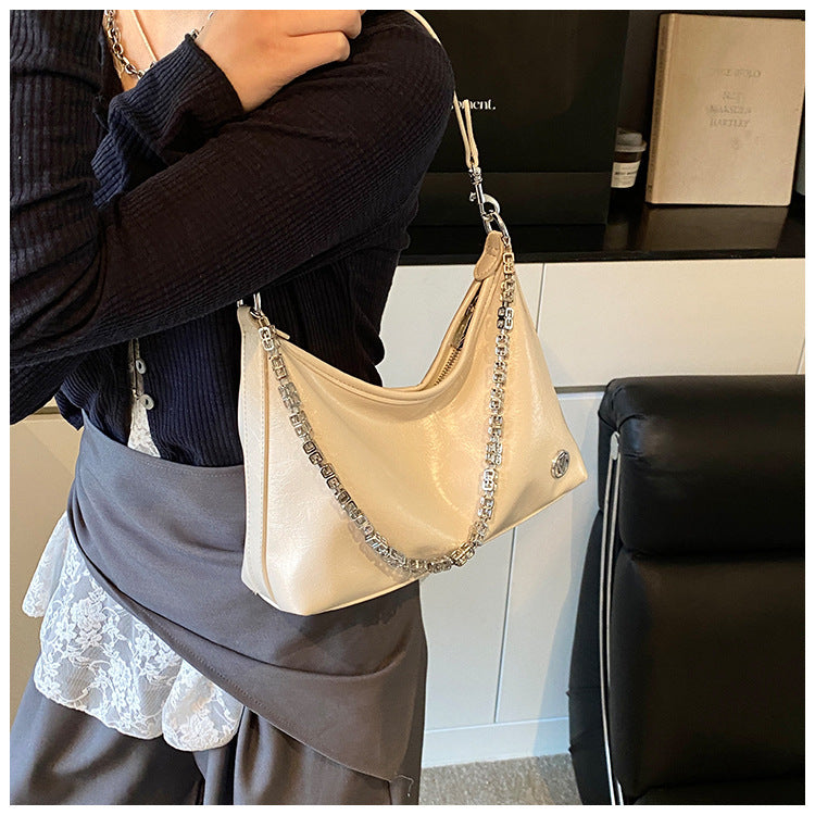 Women's Simple High-grade Underarm Fashion Trend Chain Large Capacity Temperamental Women's Shoulder Bag