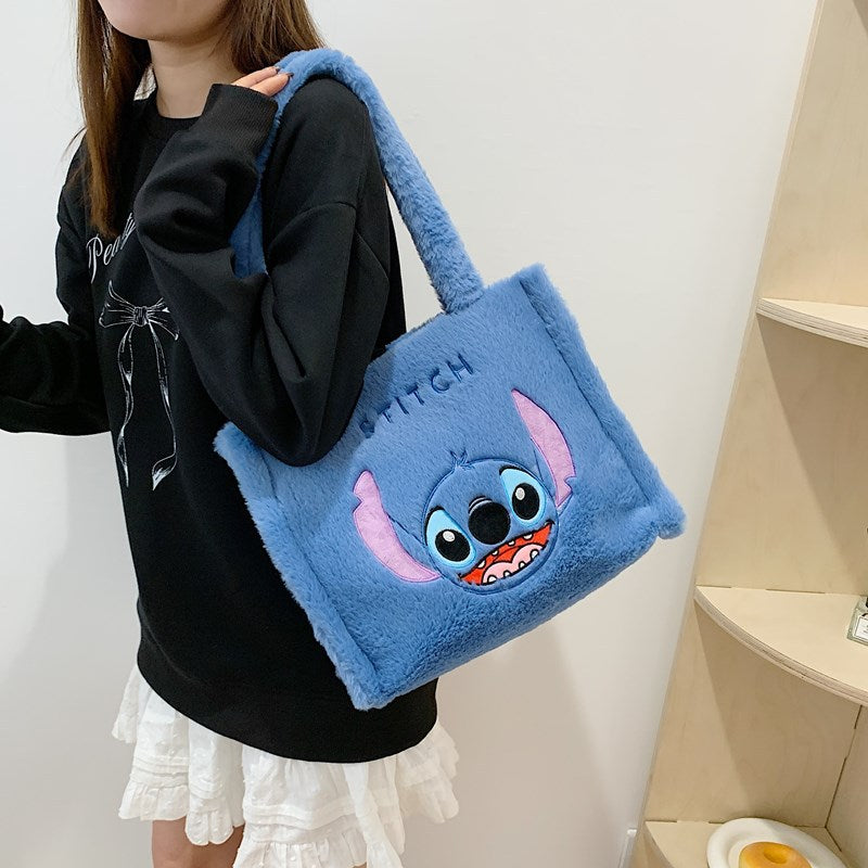 Women's Rabbit Plush For Make-up Cute Automobiles Curtain Cloth Birthday Shoulder Bags