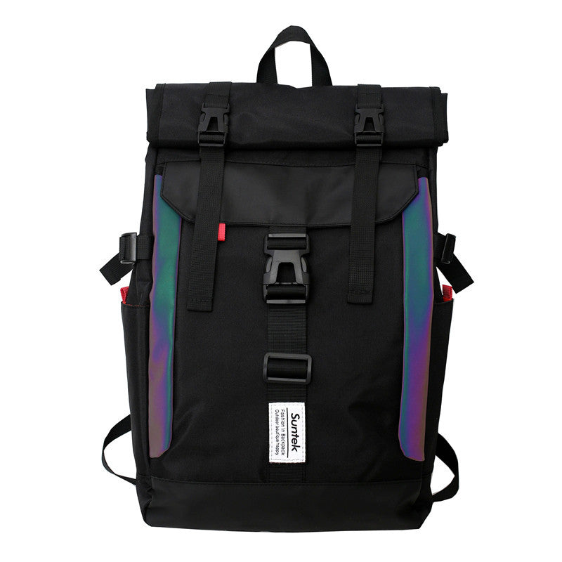 Stripe Korean Style Large Capacity Scalable Backpacks
