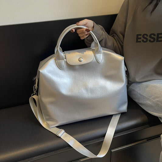 Versatile Large Capacity Portable Fashion Glossy Tote Bags