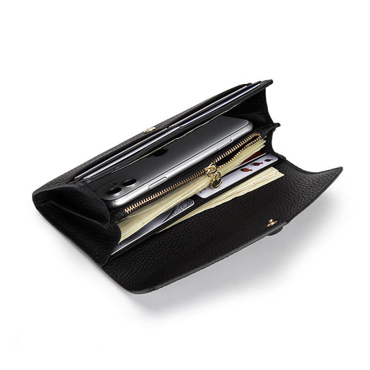 Women's Pure Leather Long Genuine Large Capacity Ladies Wallets