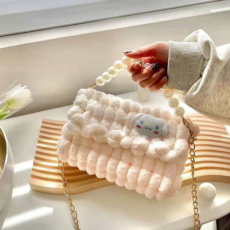 Material Mesh Wool Hand-woven Homemade Gift For Women's Messenger Bag