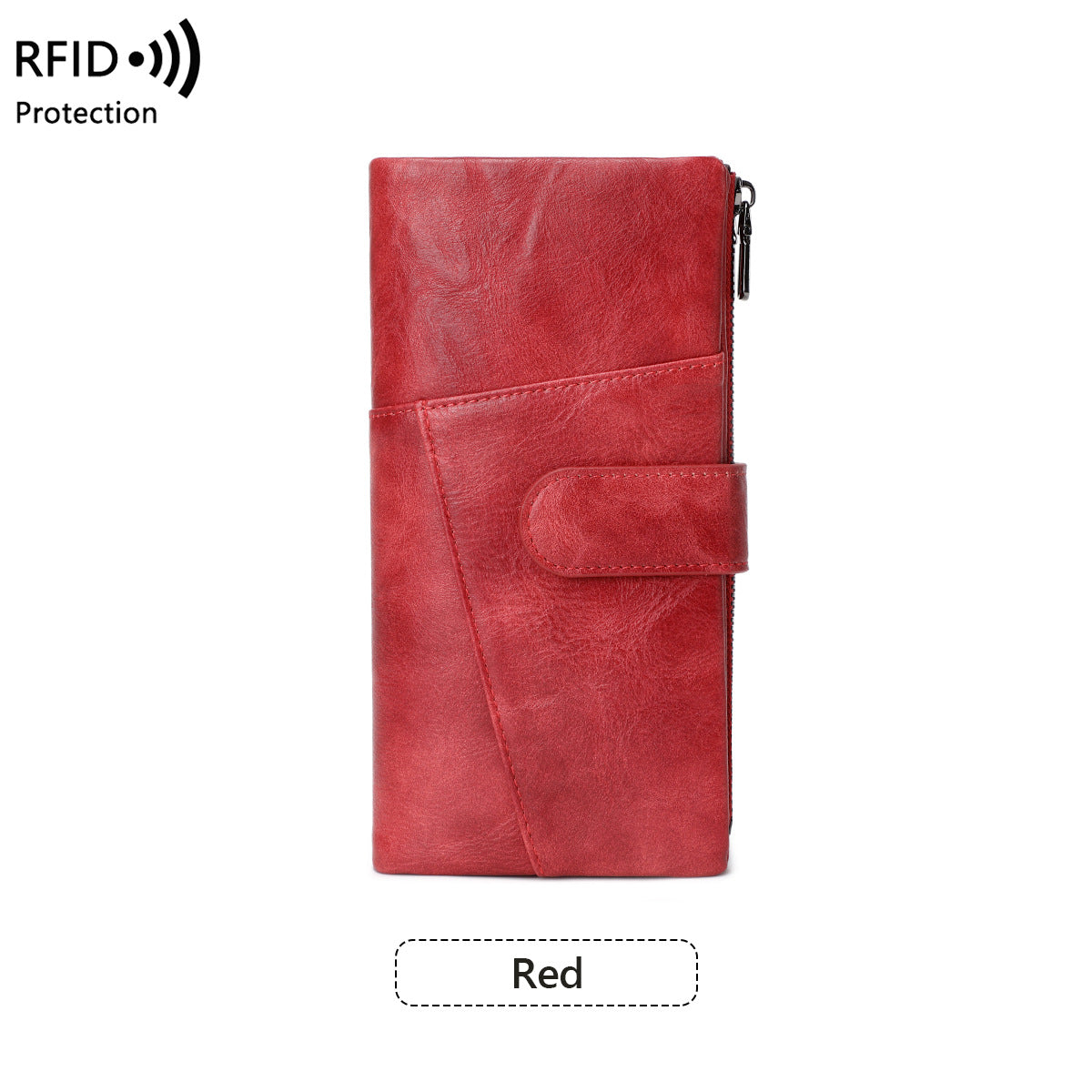 Women's Swiping Long Large Capacity Stitching Clutch Ladies Wallet
