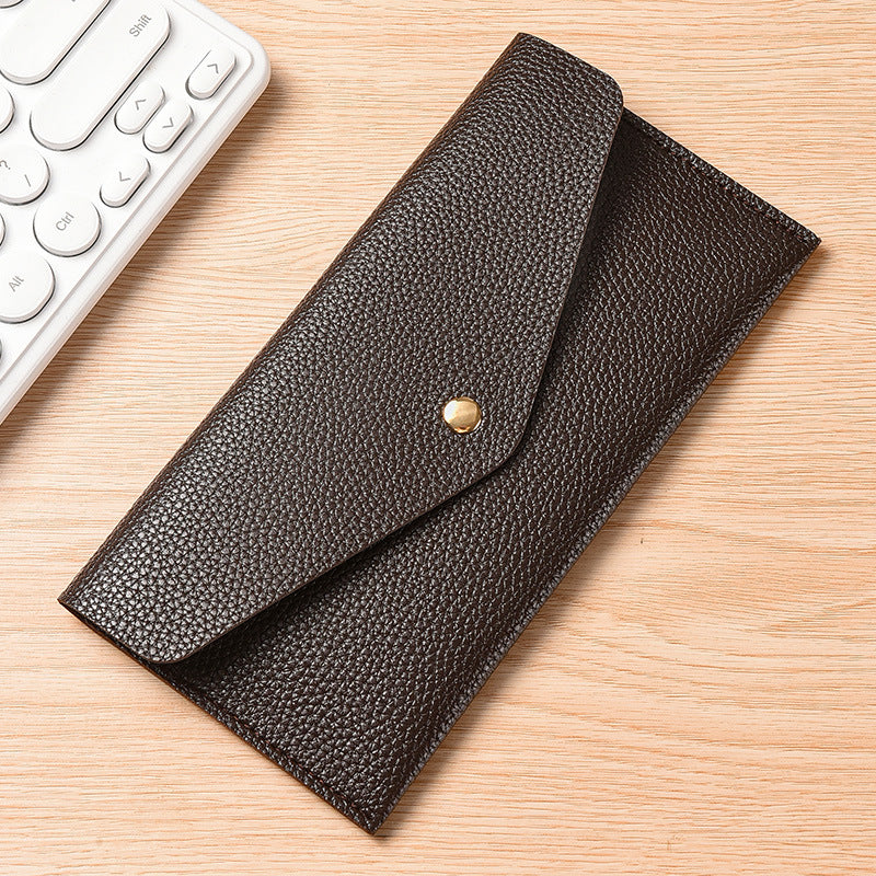 Women's Long Thin Clutch Simple Fashion Large Capacity Soft Leather Men's Wallet