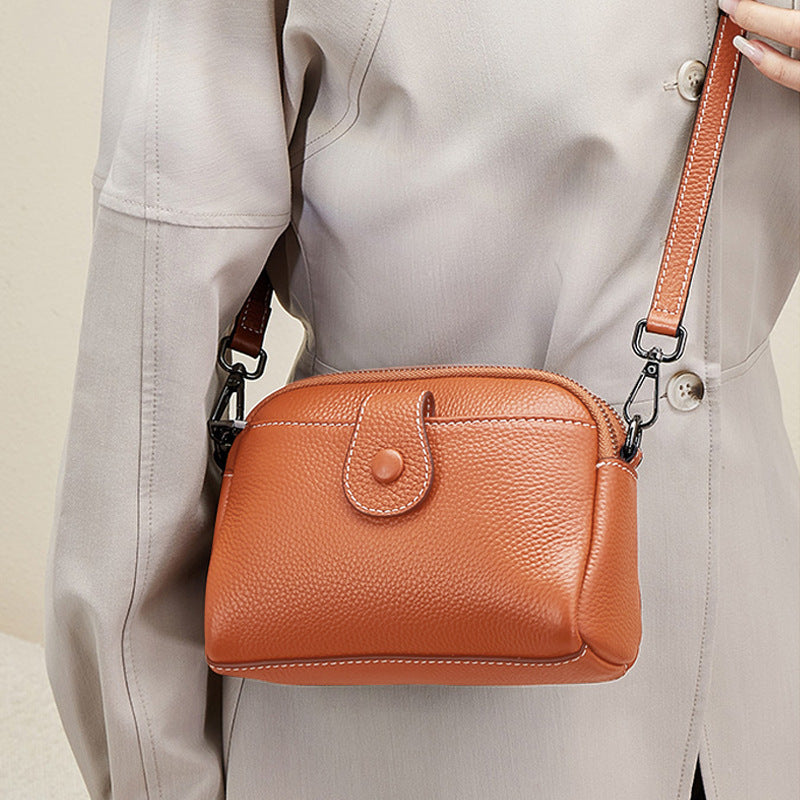 Women's Genuine Leather Cattlehide Fashion Mobile Crossbody Bags