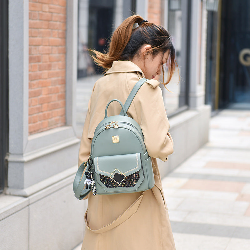 Women's Korean Style Simple Versatile Large Capacity Backpacks