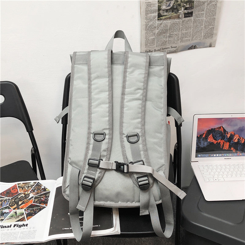 Stripe Korean Style Large Capacity Scalable Backpacks