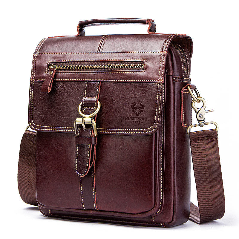 Men's Paul Vintage Business Leather Genuine Men's Shoulder Bags