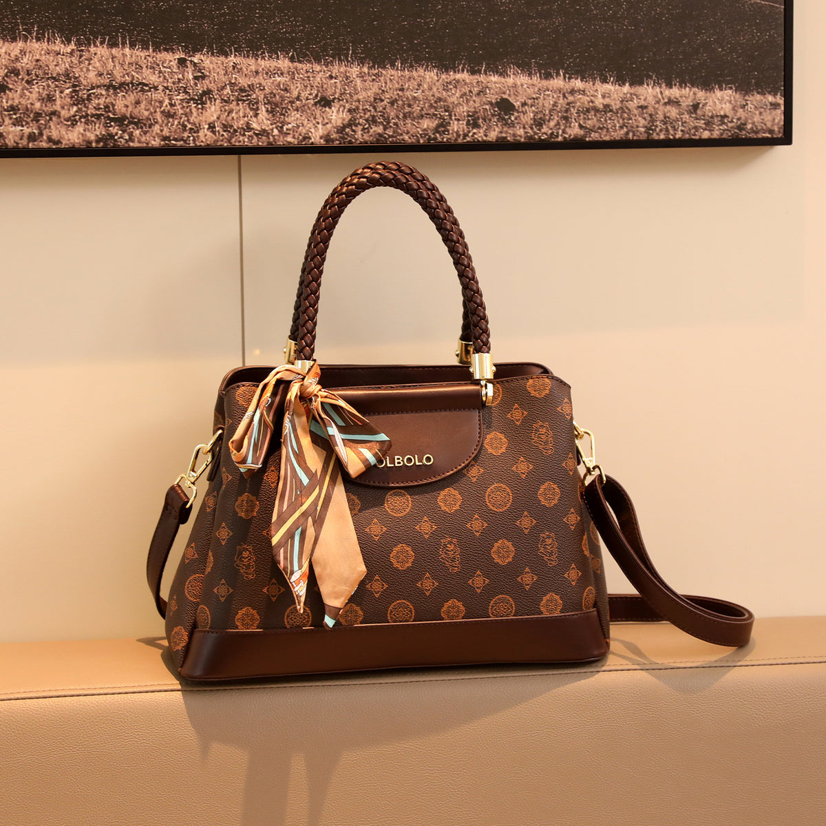 Women's Retro Printed Large Capacity Mom Fashion Bags