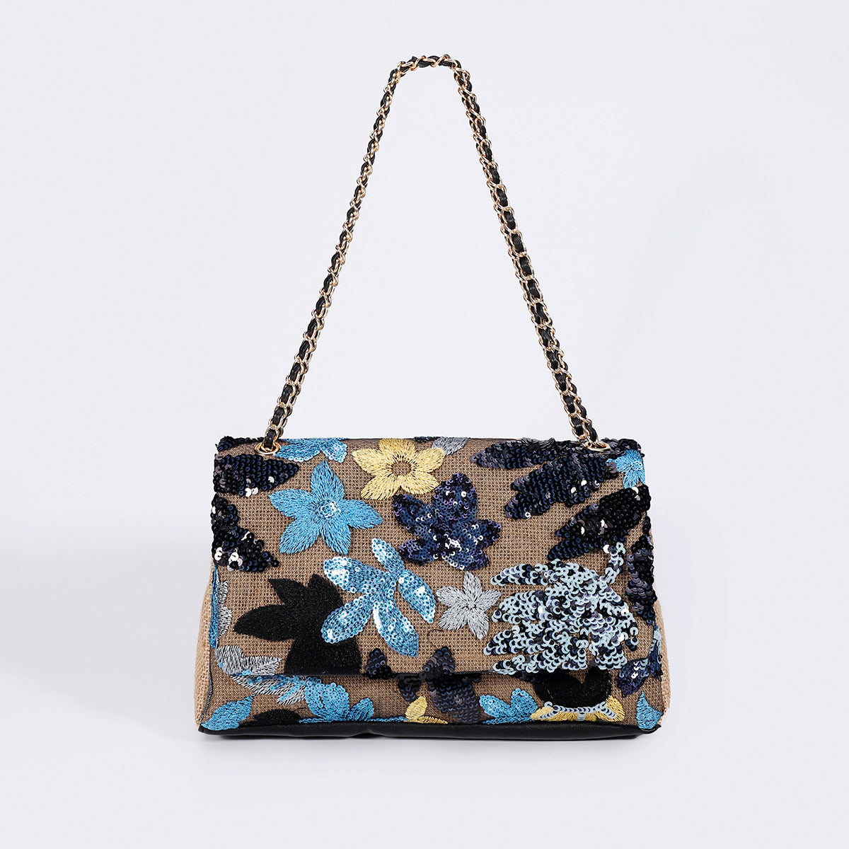 Embroidered Sequins Summer Niche Woven Straw High Bags