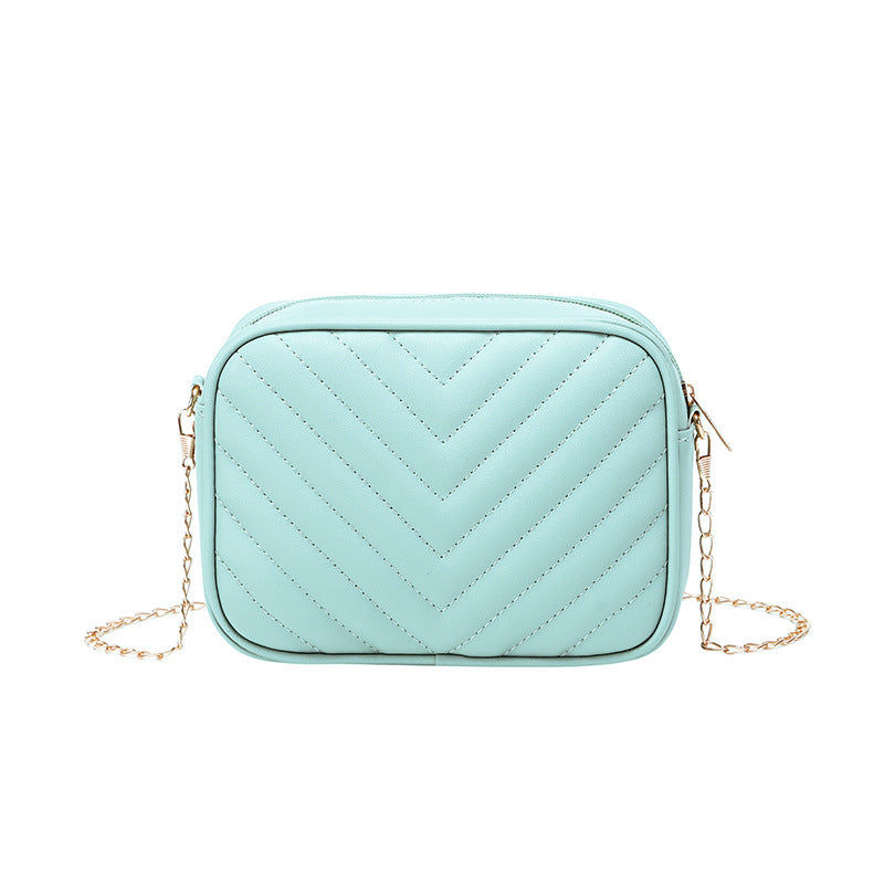 Versatile Korean Style Fashion Leisure Chain V Tattoo Embroidery Women's Shoulder Bag
