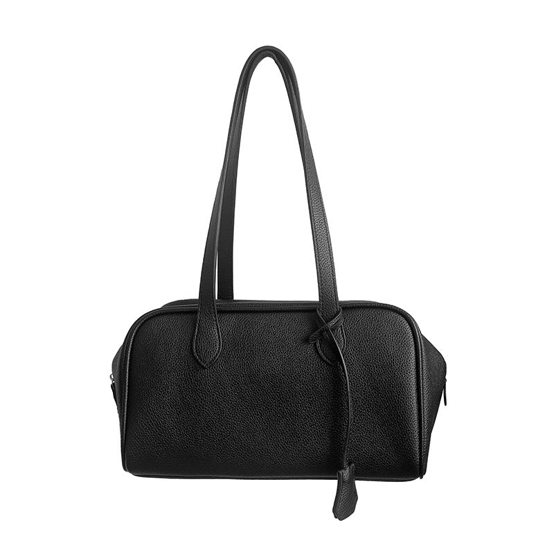 Women's Soft Leather Simple Boston High-grade Korean Style Bags