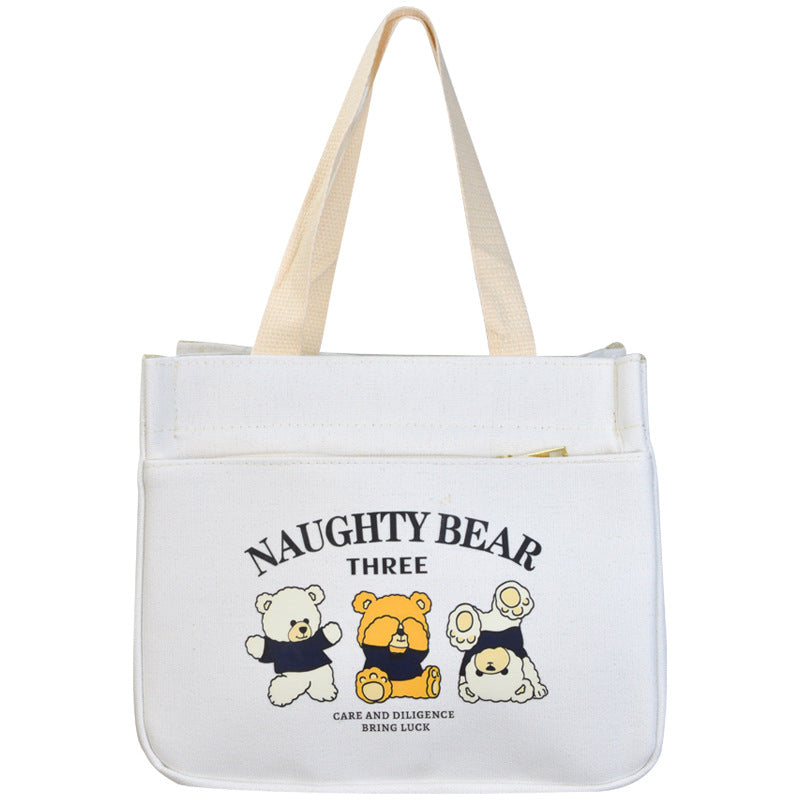 Canvas Three-dimensional Thickened Spring Urban Versatile Simple Small Square Bags
