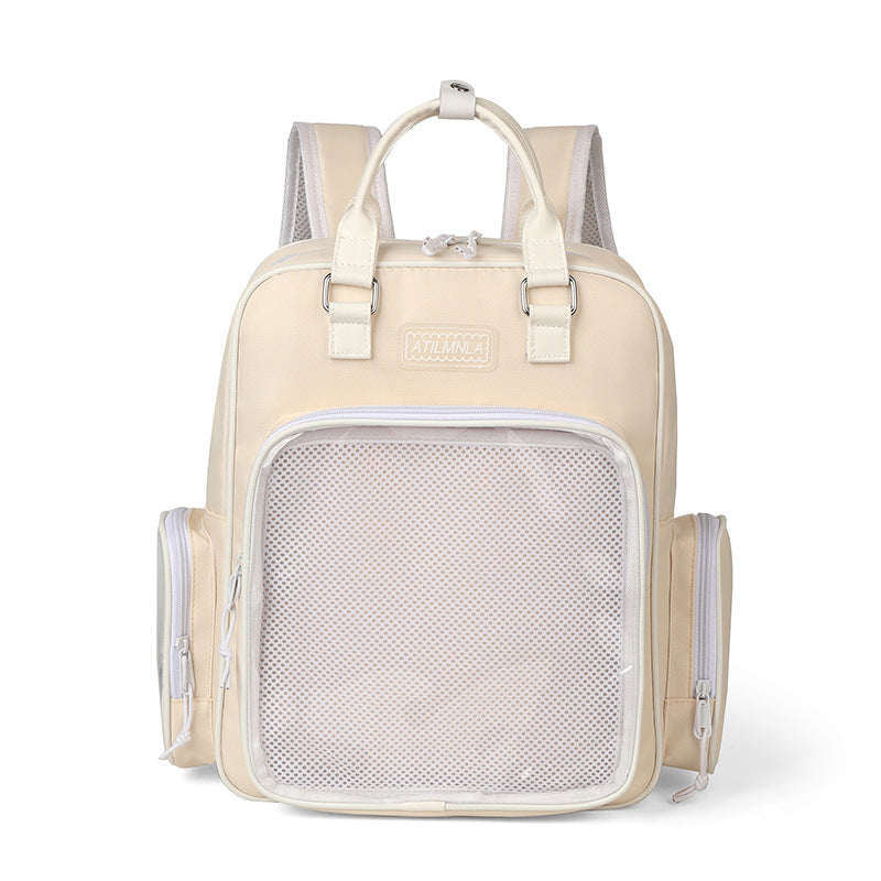 Style Cartoon Large Capacity Plate Sheer Backpacks