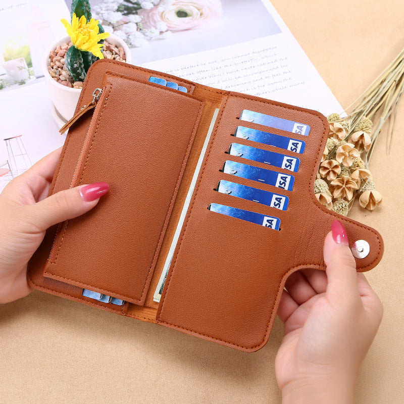 Classy Casual Long Soft Mobile Clutch Buckle