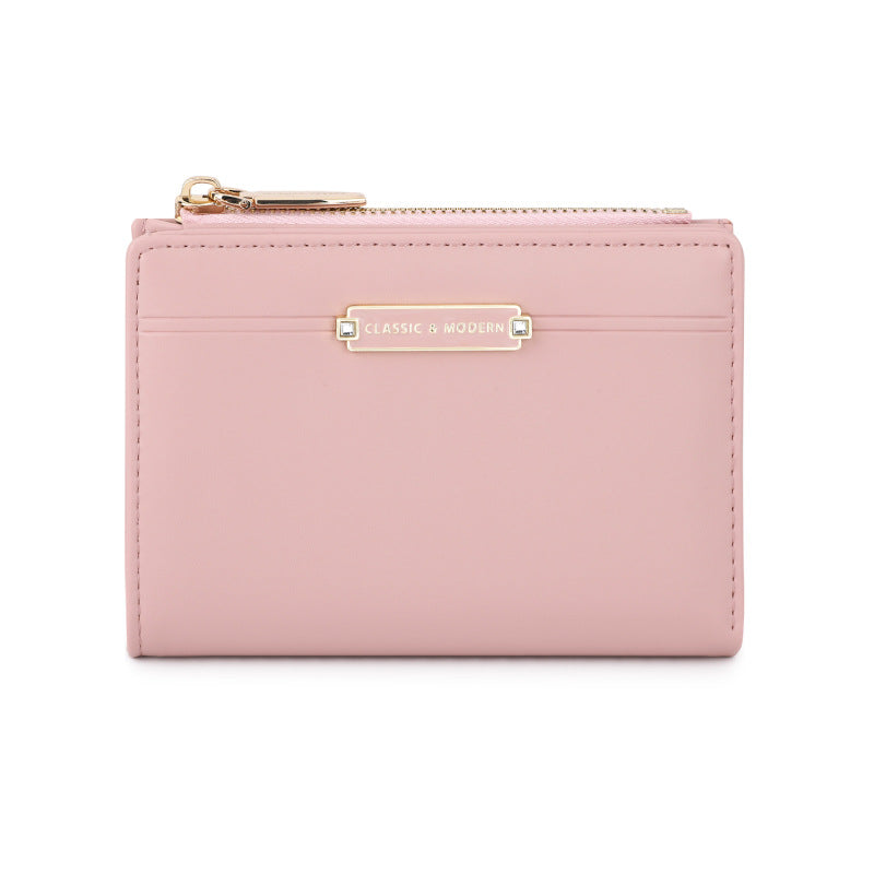 Elegant Versatile Unique Rhinestone Metal Short Ladies Wallet