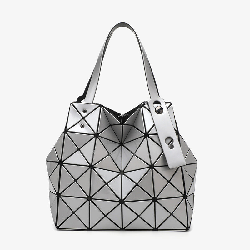 Women's Diamond Box Geometric Portable Trendy Triangle Shoulder Bags