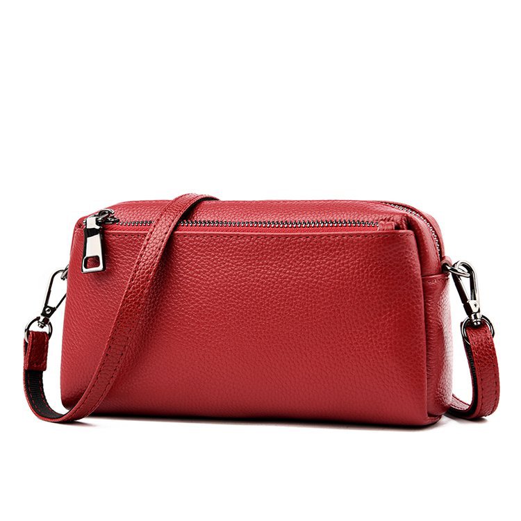 Mobile Genuine Cowhide Retro Trendy Single Spring Shoulder Bags