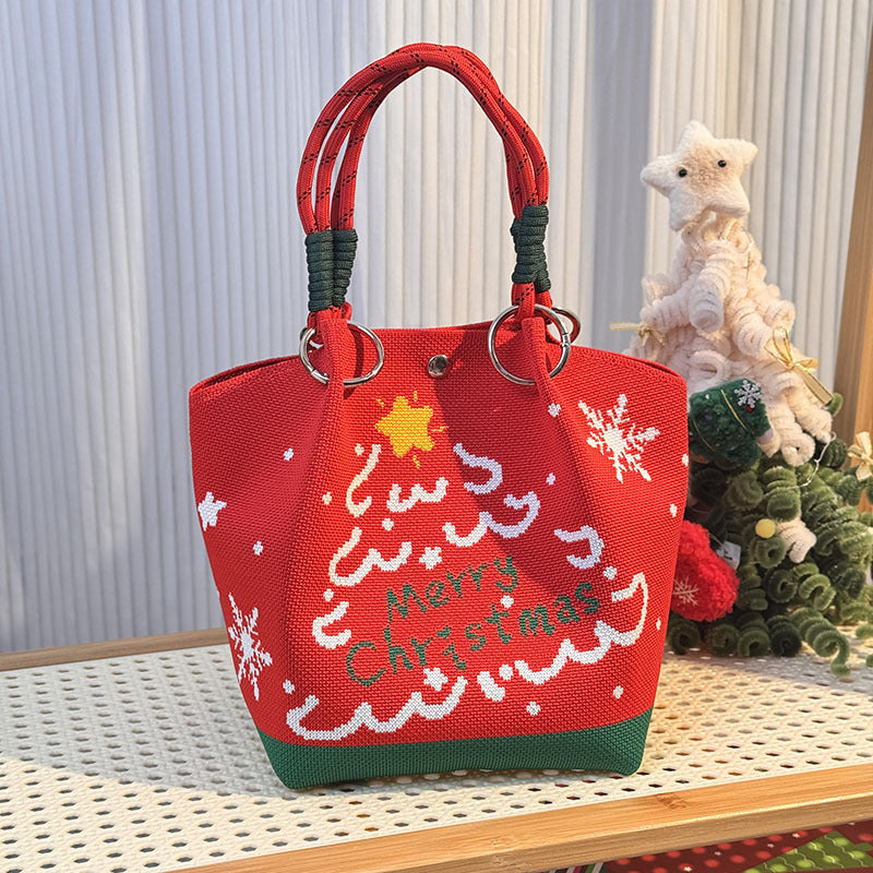 Festival Knitted Portable Out Large Capacity Women's Handbag