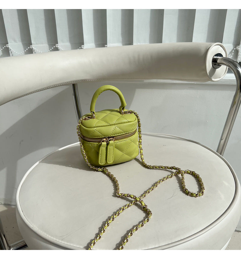 Women's Fashion Chain Box Mini Diamond Quilted Crossbody Bags