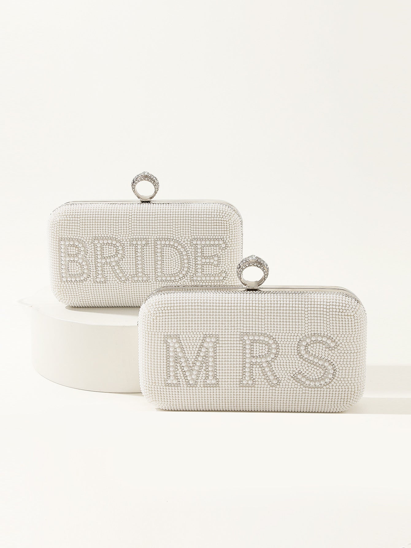 English Letters Rhinestone Pearl Dinner Wedding Bags